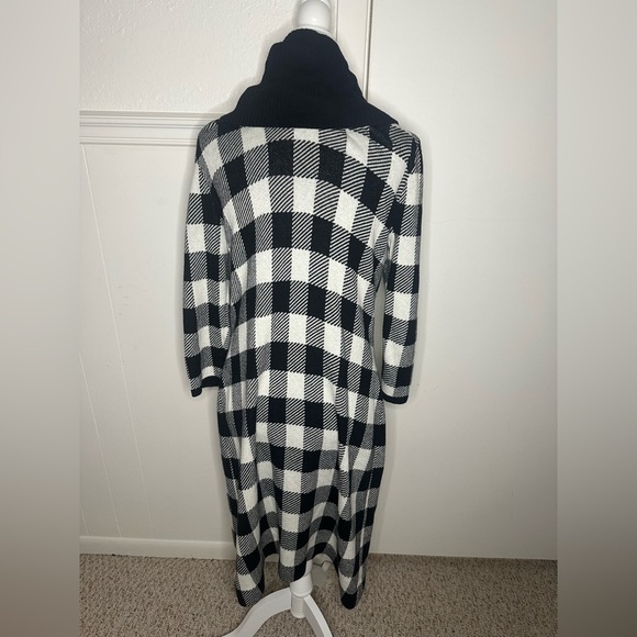 Talbots Cowl neck Black and White Knit Sweater size M - Picture 7 of 10